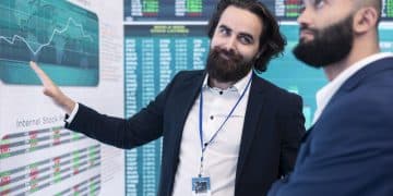 General director discussing with an investor to increase funding for a project