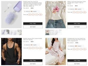 Free Things on Shein on the Trial Center. 